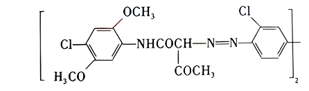 雙偶氮顏料黃83分子結(jié)構(gòu)圖