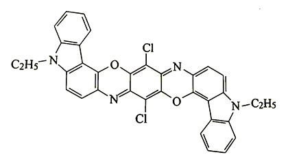 二噁嗪顏料紫23分子結(jié)構(gòu)圖