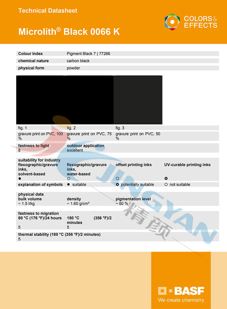 巴斯夫0066K預分散炭黑顏料TDS技術數(shù)據(jù)表